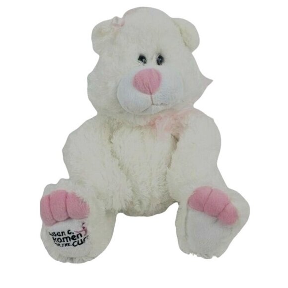 Susan G Komen Cure Million Bear Miracle Emily 12 inch Plush Pink Ribbon 2008 - Picture 1 of 8
